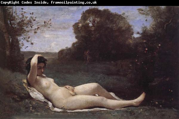 Corot Camille Nymph Reclined